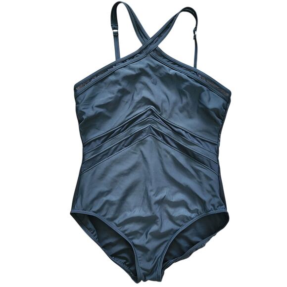 Miraclesuit One Piece Swimsuit 16‎ Beach Vacation Resortwear Coastal Black - Picture 1 of 4